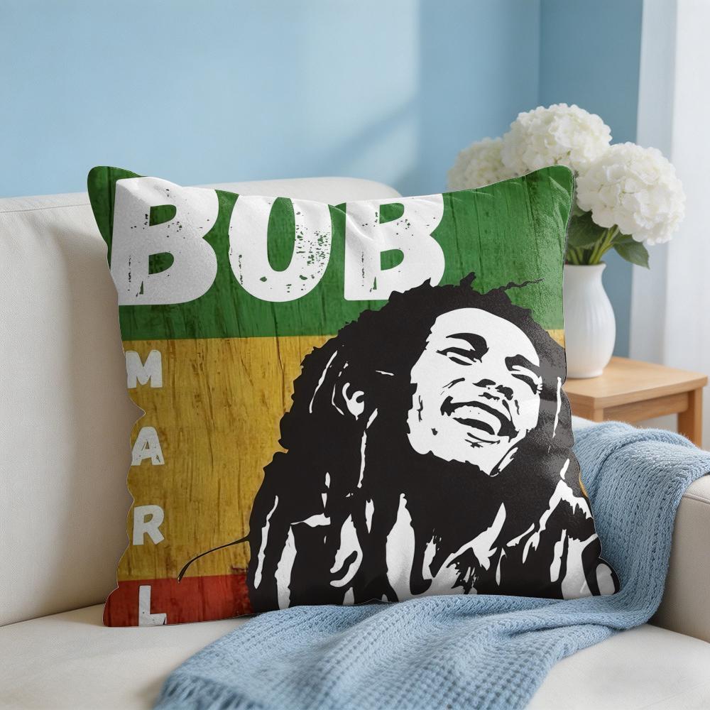 Singer Bob MMarley Cushion Cover Square Pillow Bedroom Sofa Leisure Comfort Living Room Home Decoration X