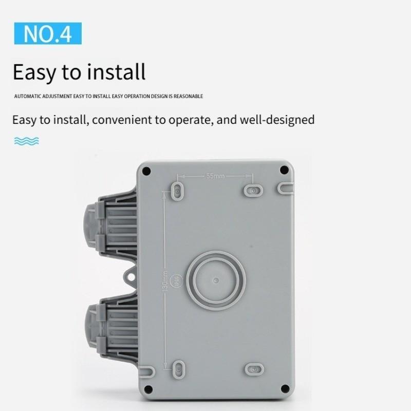 Коробка-раскладушка с двойной розеткой IP66 Промышленная влагозащищенная распределительная коробка Уличная водонепроницаемая розетка с выключателем