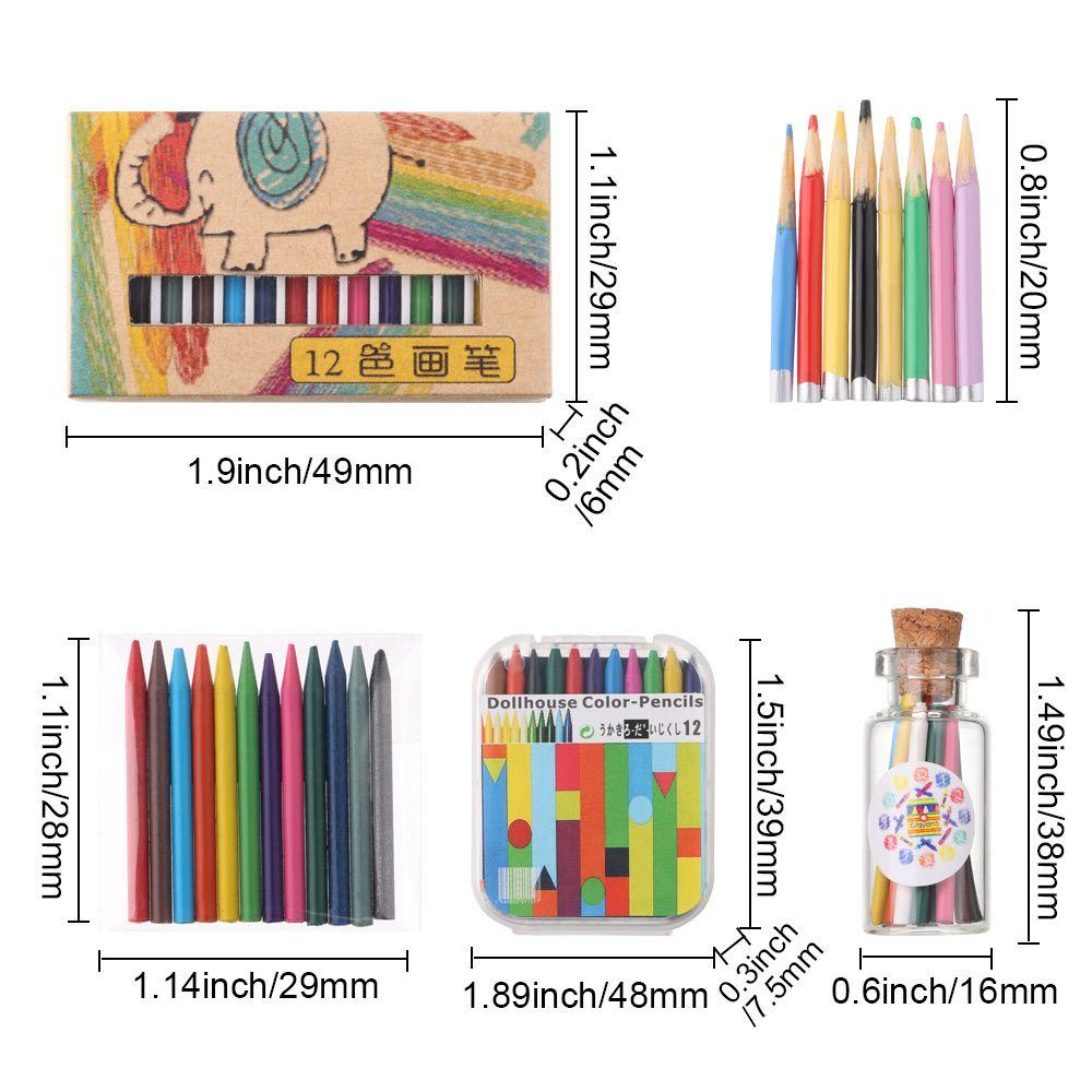 Painting Tools Dollhouse Decoration Doll Colorful Crayon Miniature Color Pencil Dolls Accessories