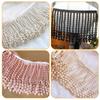50cm Beaded Pendant Tassel Lace Trim Pearl Fringe Lace Trimming DIY Garment Dress Stage Clothes Curtain Upholstery Decor Crafts