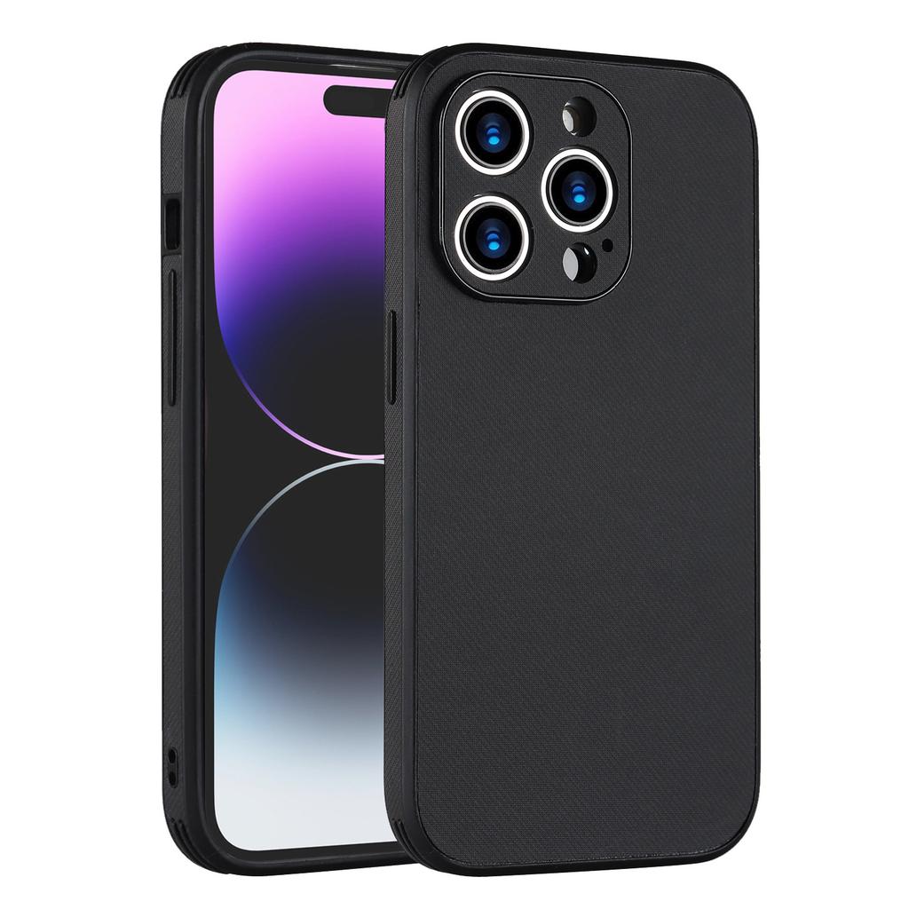 Подходит для чехла на мобильный телефон iPhone 14 13 Pro, полностью закрывающий, ТПУ, тканевый узор, противоударный защитный чехол, 14 Plus, однотонный кожаный чехол
