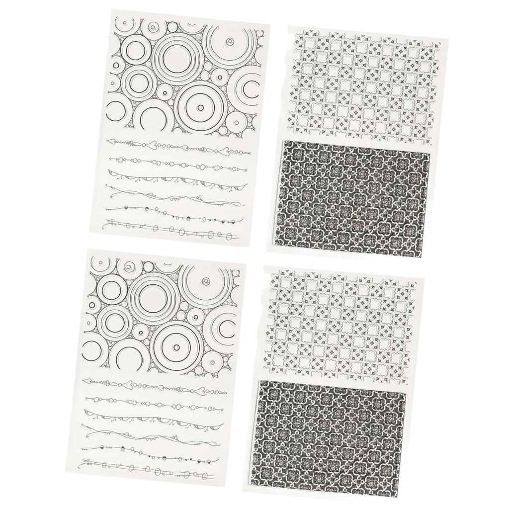 4 шт. Прозрачные штампы Интересный многоразовый материал Прозрачный внешний вид Тиснение Scr