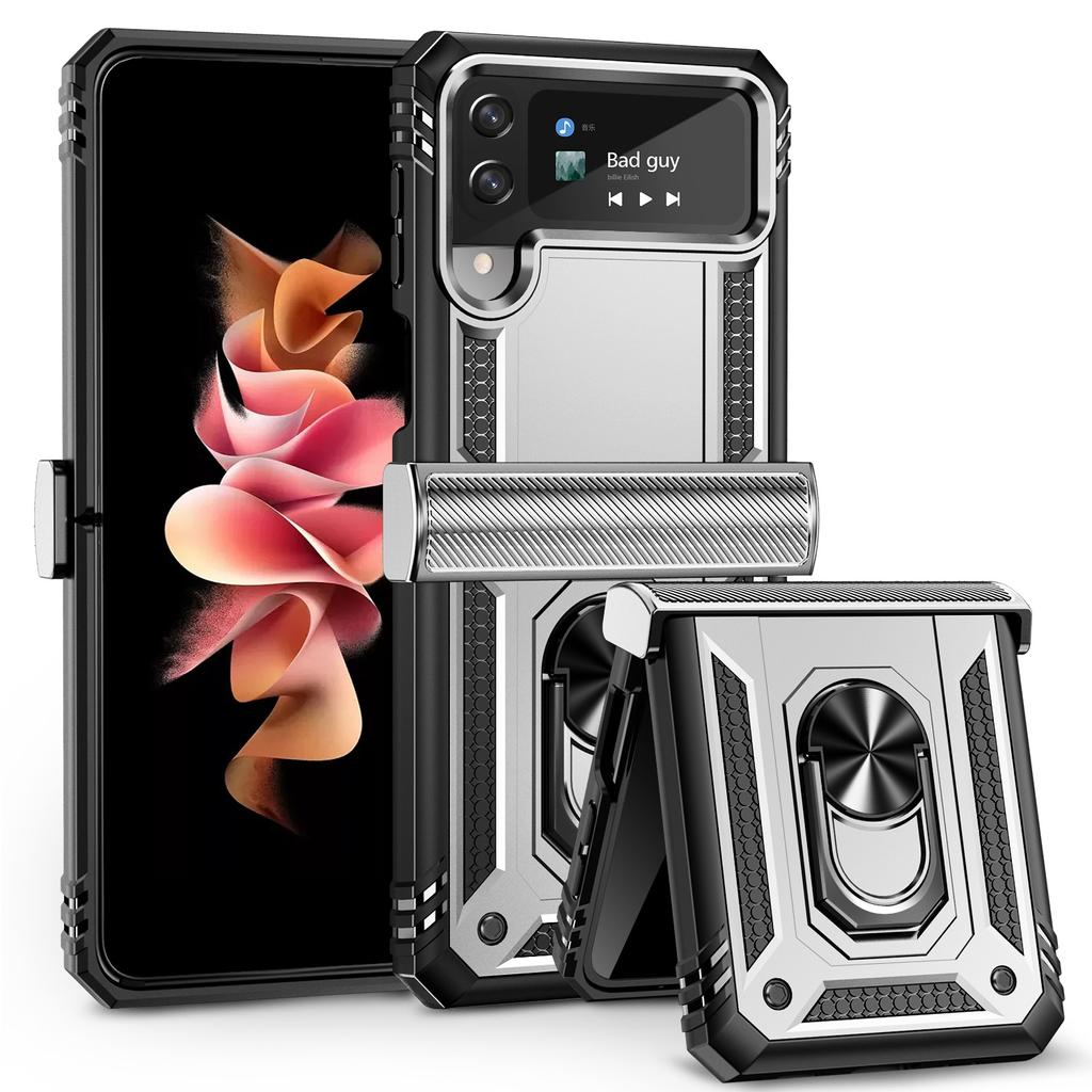 Модный магнитный чехол-держатель с кольцом для телефона Samsung Galaxy Z Flip4 Flip 4 5g Flip3 Flip 3 Zflip4, защитный чехол от падения