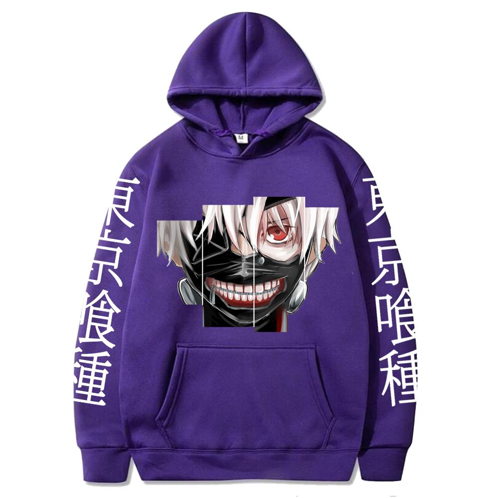 Толстовка с капюшоном в стиле аниме «Токийский гуль», пуловер с длинными рукавами, свободная повседневная женская одежда, мужские толстовки большого размера с принтом, топы в стиле Харадзюку