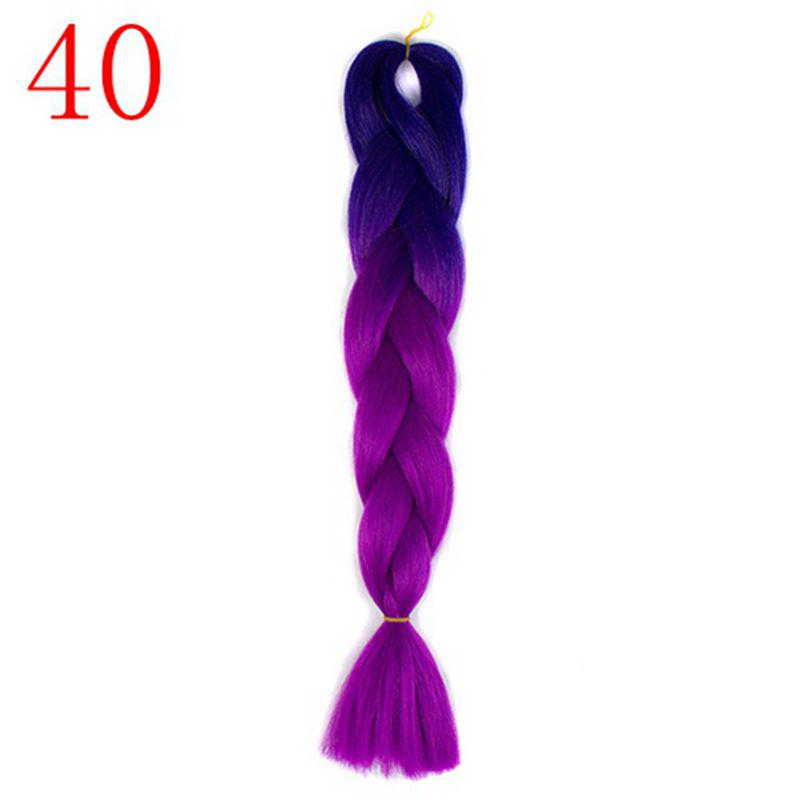 Ombre Hair Jumbo Braids Волосы Синтетические наращивания волос для женщин Розовый Красный Синий 102 Доступных цвета