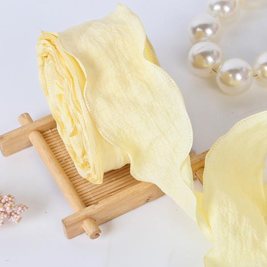 1 рулон 900x4 см плиссированной ленты отделки DIY шитье цветок свадебные букеты подарочная коробка упаковка оборка край ленты однотонная полиэстеровая декоративная лента