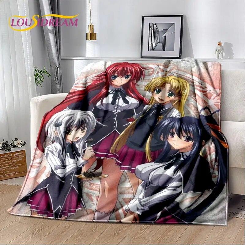 Мягкое плюшевое одеяло для средней школы D×D в стиле аниме для сексуальных девушек, фланелевое одеяло, одеяло для гостиной, спальни, кровати, дивана, чехол для пикника