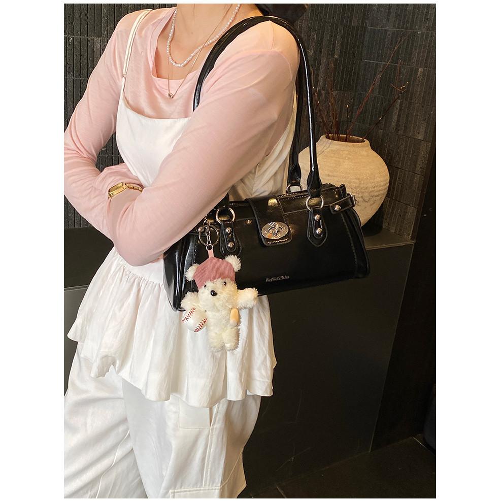 IELGY Retro Fashion All-Match One-Shoulder Underarm Bag Commuter Portable Tote Bag