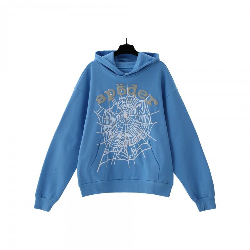 Mens Spiderweb Print Hooded Sweatshirt Casual Jogger Pants Set - Loose Fit Cotton Blend Streetwear Teens