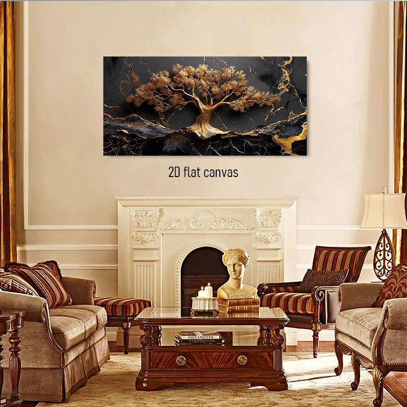 1 шт. Золотое Дерево Богатства Декоративная Картина Современная Легкая Роскошь Гостиная Прихожая Фоновая Стена Настенная Картина Nordic Sty