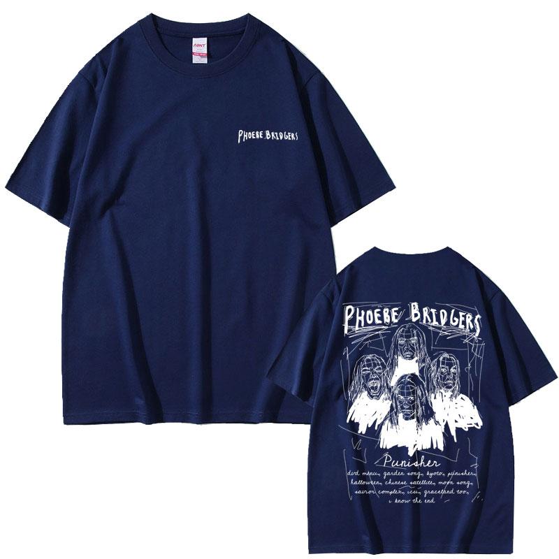 Singer Phoebe Bridgers Punisher Graphic Tshirts Unisex Womens Fashion Oversized T Shirts Unisexs Casual Cotton Short Sleeve Tshirt