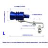 1Pc Universal Aluminum Turbo Sound Exhaust Muffler Pipe Whistle Car Blow Off Valve Tip Simulator Whistler