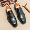 Мужская обувь для торжественных случаев без застежек, модная деловая обувь, новые классические кожаные мужские туфли-оксфорды, элегантные мужские туфли-лоферы без застежек