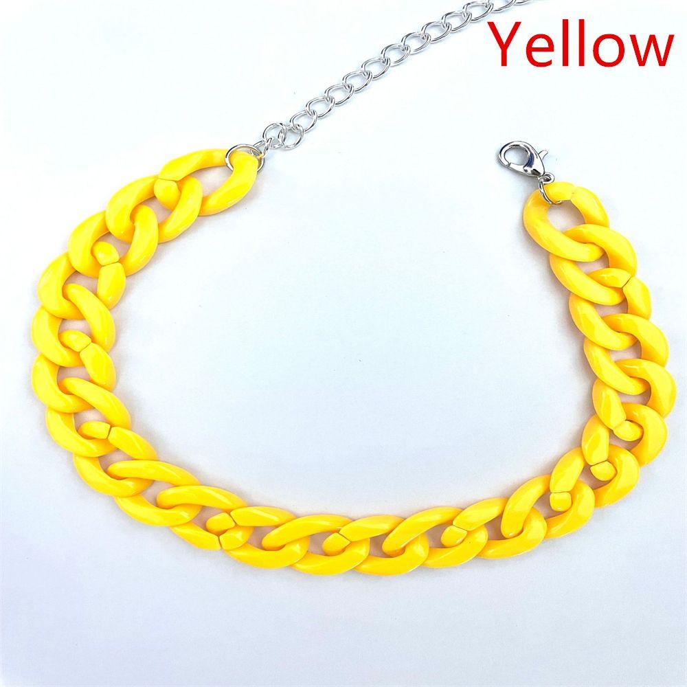 Cool Acrylic Rock Gothic Choker Chunky Chain Chain Necklace Punk Choker Pendant Hip Hop