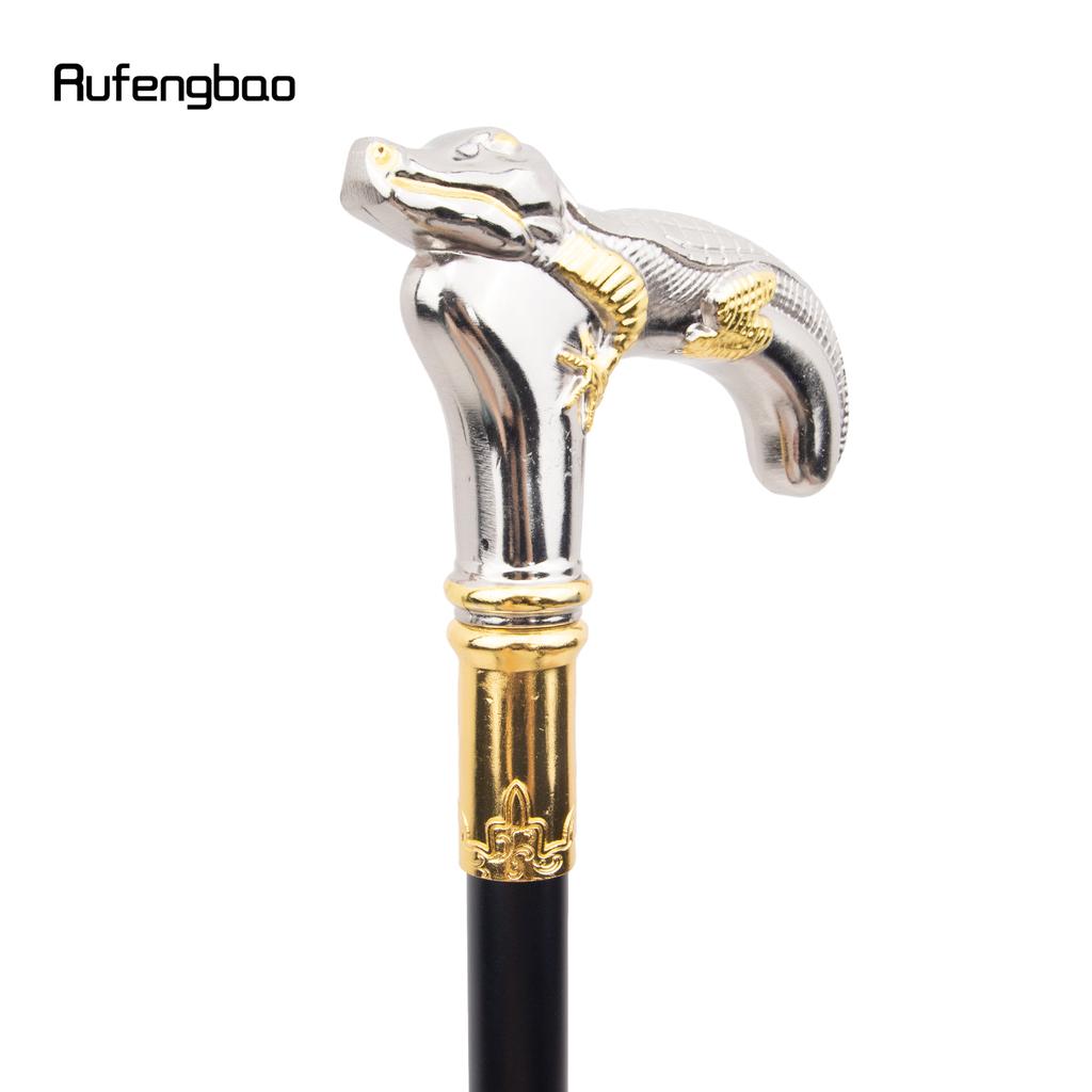 Трость для ходьбы из золотисто-белой ящерицы, модная декоративная трость для джентльмена, элегантная трость для косплея, набалдашник, посох 89 см