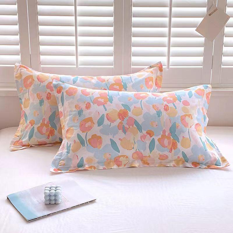 Пара хлопковых наволочек из саржи 48*74см на все времена года