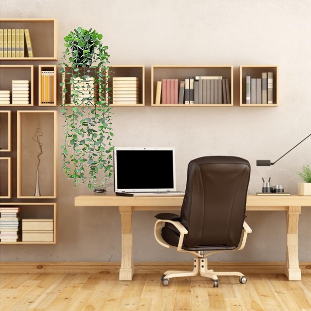 2 шт. Искусственные растения эвкалипта для дома и улицы, натуральная виноградная лоза, горшечное растение, подвесное украшение, декор комнаты