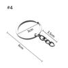 25mm Jewelry DIY Polished Silver Keyring Short Chain Key Fob Keychain