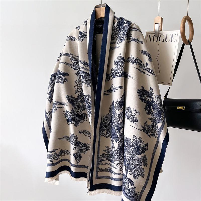 Cashmere Scarf Women Fashion Pashmina Shawl Winter Wrap Design Warm Head Scarves Femal Poncho Neckerchief Echarpe Bandana