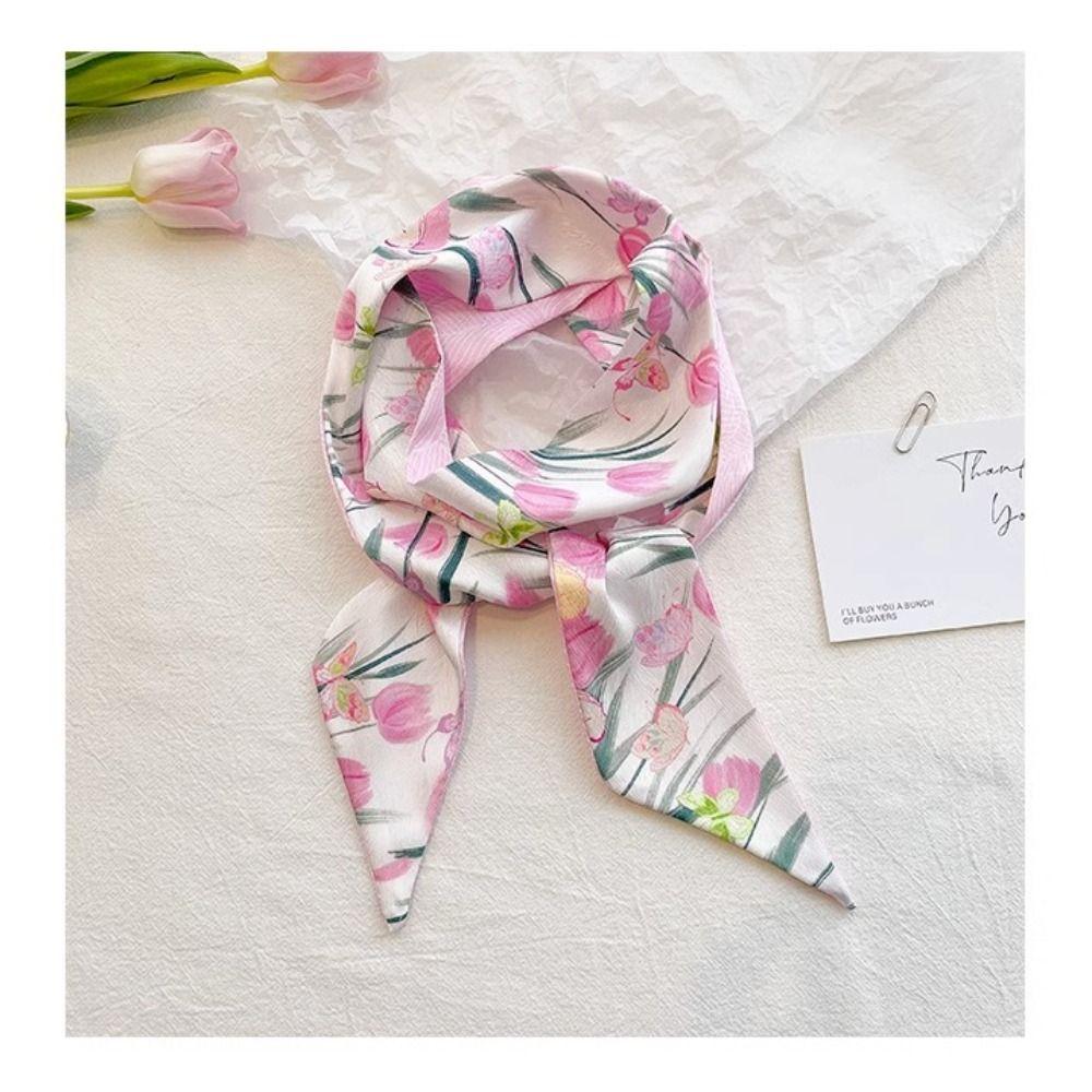 Цветочные платки Масляная живопись Лента для волос Шарф Модный цветочный шарф