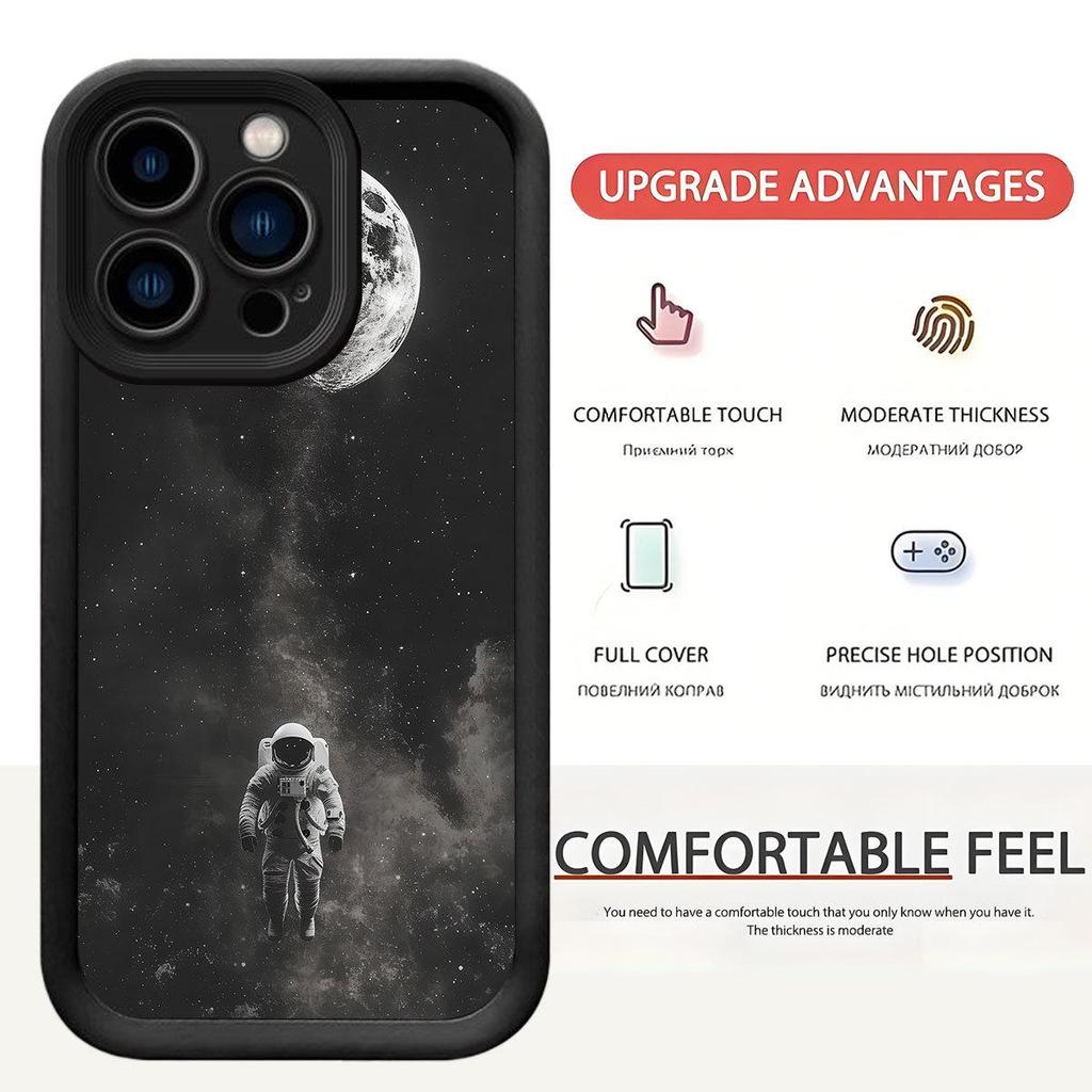 Новый черный кейс-лестница для астронавта с канавками для iPhone 14-17 Pro Max.