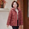 Женская осенне-зимняя куртка однотонная с капюшоном свободная короткая утолщенная ветрозащитная куртка для мам