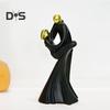 Dancing Couple Statue Resin Abstract Couple Ornament Desktop Hugging Couple Sculpture for Bedroom Living Room Decor Wedding Gift