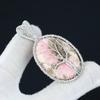 Rhodochrosite Pendant Natural Gemstone Handmade 925 Sterling Silver Pendant, Wire Wrapped Jewelry, Wire Wrapped Pendant Tree Of Life Jewelry