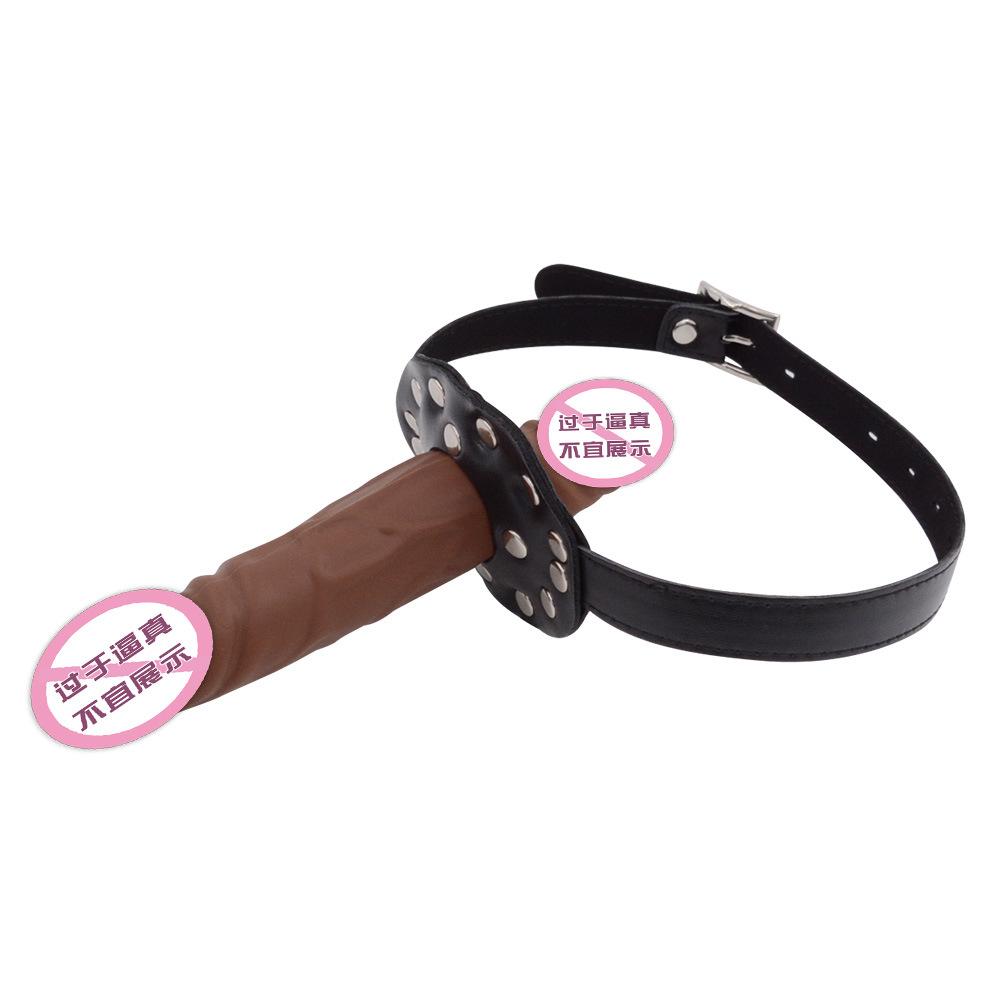 SM Двуглавый Силиконовый Дилдо Шариковый Кляп Глубокая Глотка Пенис Рот Шарик Пары Сексуальный Секс Продукт Гей Женщина Рабыня Обучение