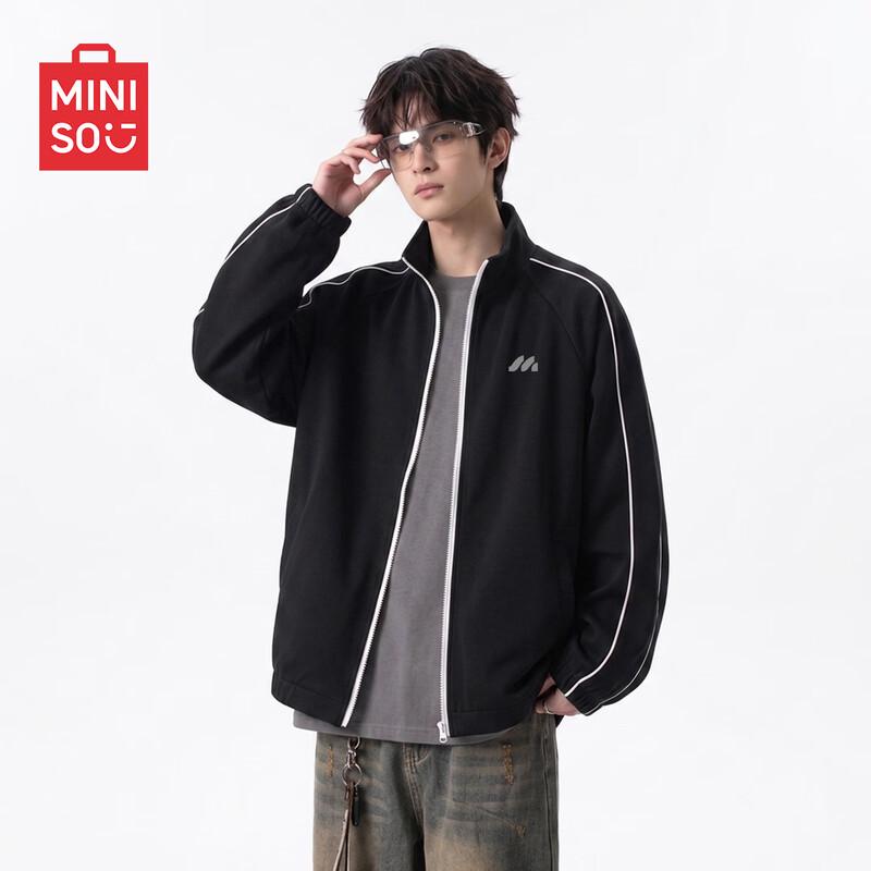 MINISO Men's Contrast Stand-Collar Streetwear Jacket