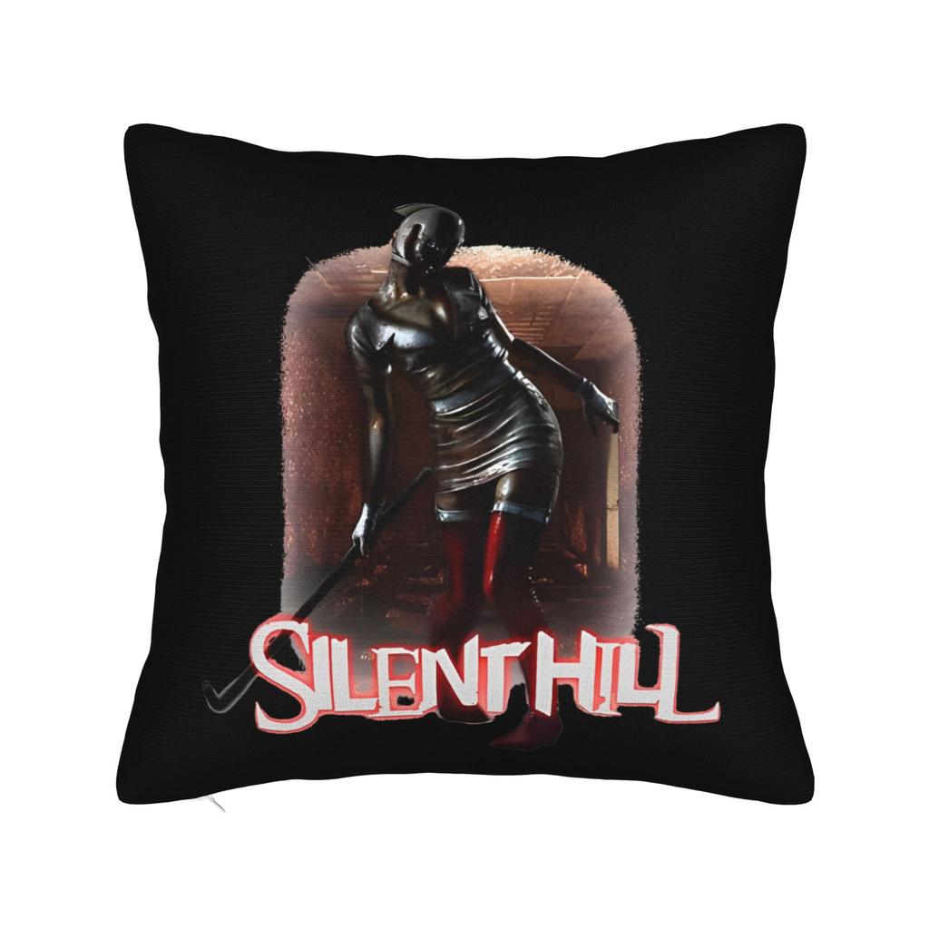 Чехол для квадратной подушки Silent Hill Пирамидоголовый Декоративный чехол для диванной подушки на молнии 18x18