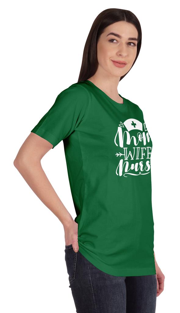 Inkmeso Женская футболка с круглым вырезом для мамы, жены, медсестры, топы, стандартный крой, хлопковая футболка