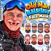 3D Маска-балаклава с принтом лица старика, зимняя маска-чехол для улицы/велосипеда/розыгрышей/вечеринки