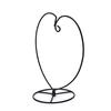 Black Heart-Shaped Iron Hanging Plant Glass Vase Terrarium Stand Holder