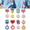 Мультяшная выдвижная брошь-часы ПВХ бейдж-ролик доктора Креативность Медсестра Карманные часы Подарок