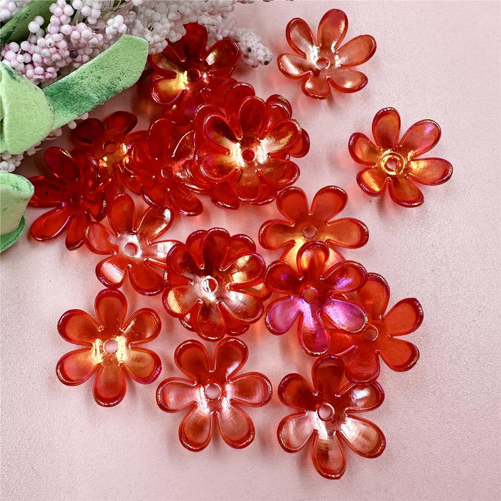 Сосуд для изготовления украшений для волос, модные аксессуары «сделай сам», материалы ручной работы, свободные бусины, 20 шт., 6 лепестков, цветок