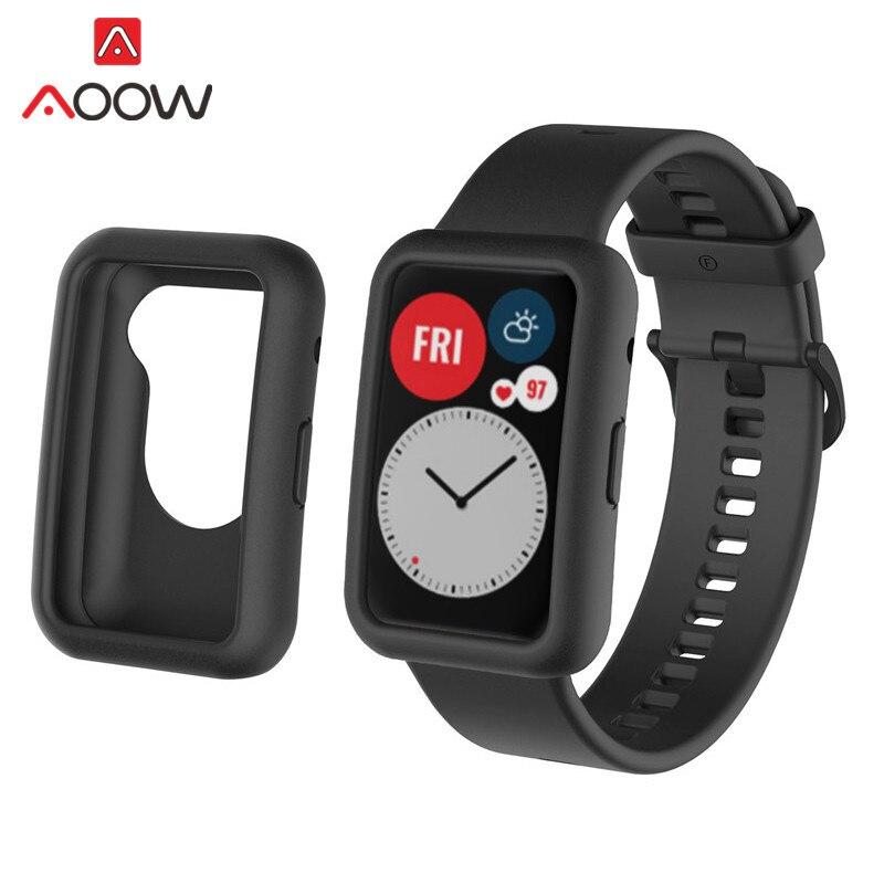 Силиконовый спортивный ремешок для часов Huawei, подходящий для фитнеса, умных часов, защитный чехол, комплект, сменный ремешок на запястье, браслет Correa