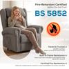Velvet-Feel Electric Riser Recliner Chair, Power Lift Recliner Chair for Elderly with Remote Control, Dark Grey