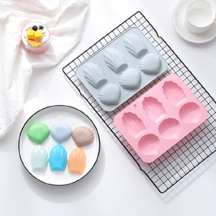 Форма для муссовых тортов 6 ячеек Форма для мадленов из силикона Инструмент для выпечки Легко моется