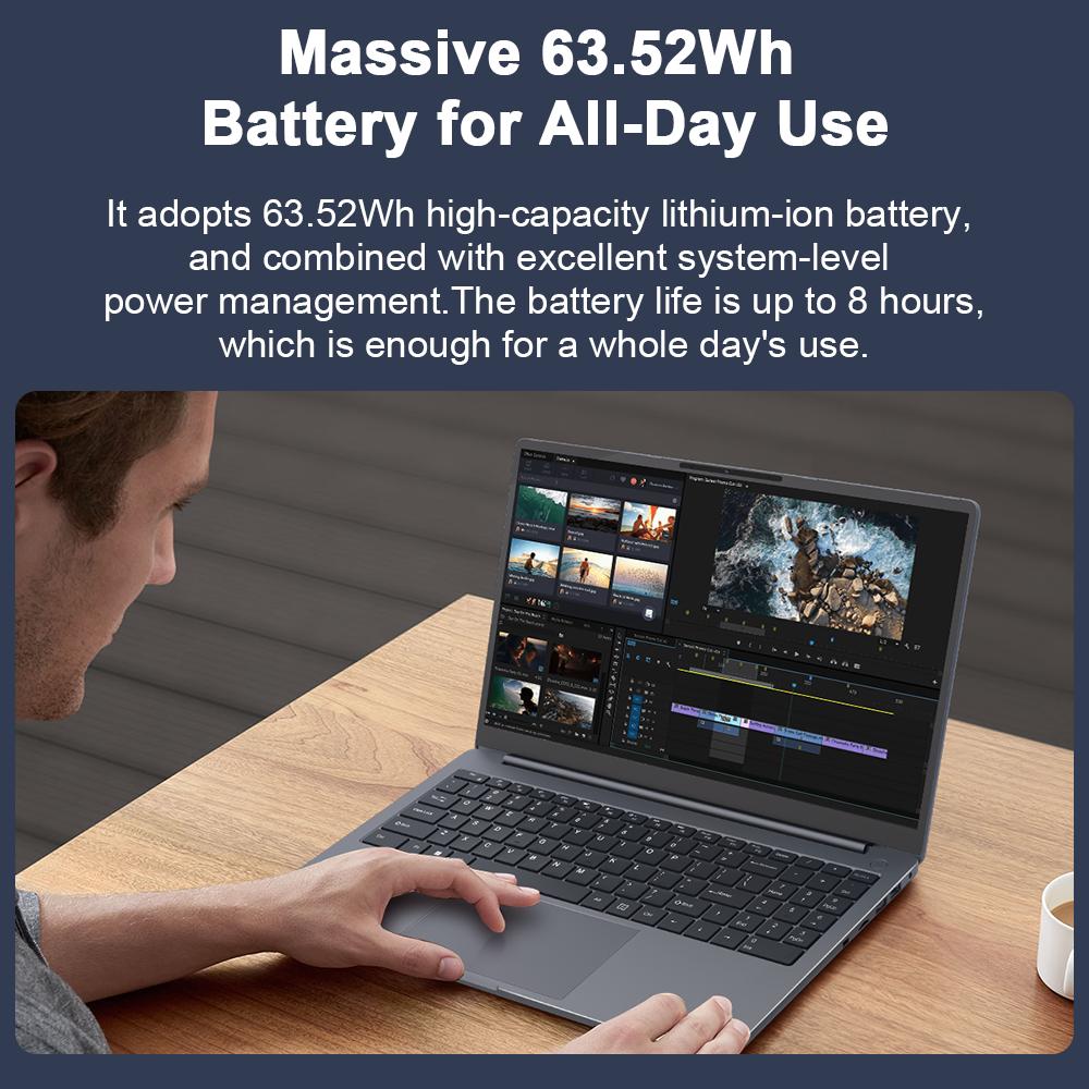 Ноутбук Ninkear A15 plus 15.6'' 16 ГБ ОЗУ + 1 ТБ SSD AMD Ryzen 7 5825U 1920*1080 Частота обновления 60 Гц