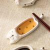 Kitchen Tableware Ceramic Dipping Bowls Seasoning Plate Cute Animal Cat Shape Tableware Soy Sauce Vinegar Snack Dish
