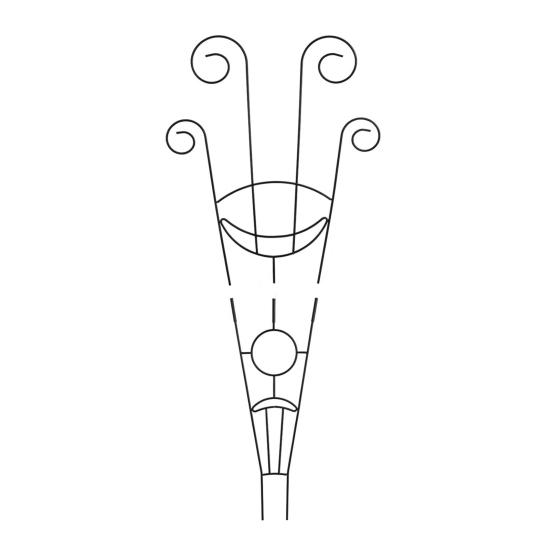 Outdoor Plant Trellis Metal Climbing Plant Stakes Houseplants Support Trellis Planter Insert Frame Trellis for Potted Ivy Roses Orchids