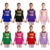Girls Figure Skating Gymnastics Costume Modern Jazz Ballet Dancewear Pathwork Dress School Sport Meeting Cheerleading Uniform