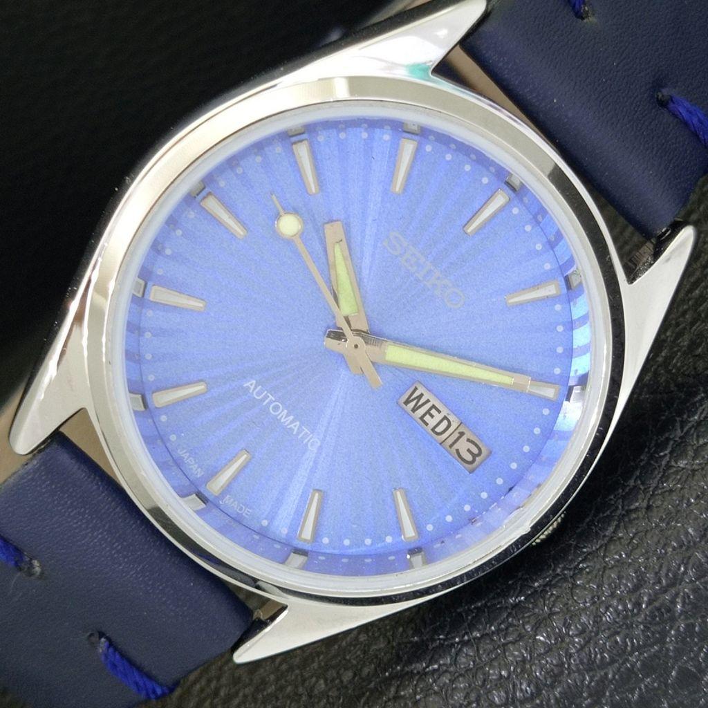 ВИНТАЖНЫЕ АВТОМАТИЧЕСКИЕ SEIKO 6309A ОТРЕСТАВРИРОВАННЫЕ ЯПОНИЯ МУЖСКИЕ ЧАСЫ С СИНИМ ЦИФЕРБЛАТОМ a701727-5
