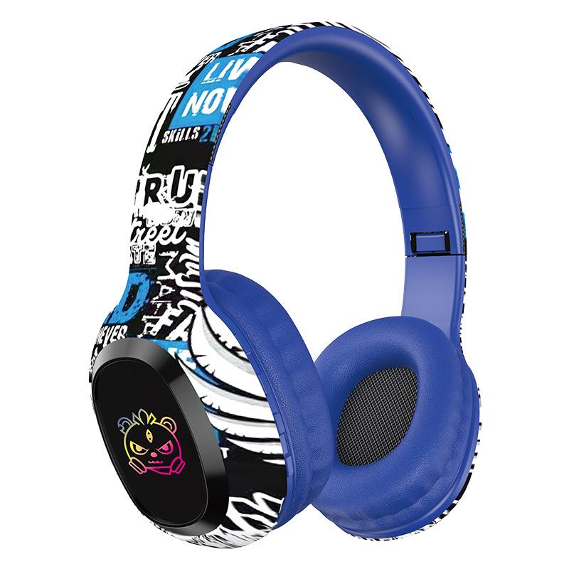 Граффити P95 Светодиодные Bluetooth-наушники с креплением на голову и долгим временем работы - Полностью беспроводные для спорта и музыки