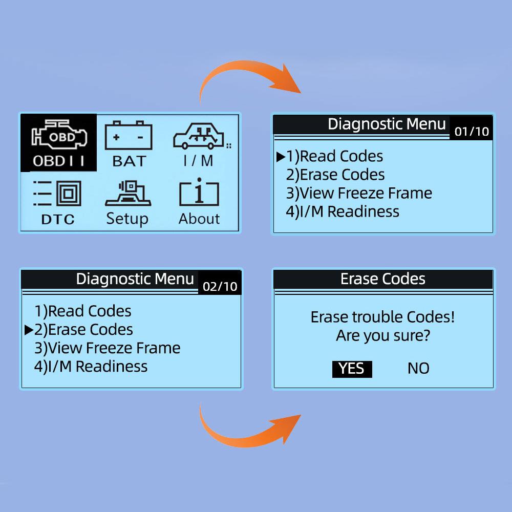 Multi-language OBDII Scanner MS310 Car Diagnostic Scan Tool Work for Car Auto Vehicle OBD2 Code Reader Clear/Erase Codes