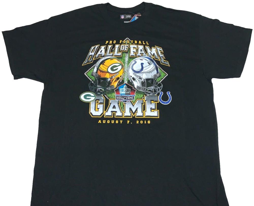Редкий! Green Bay Packers Indianapolis Colts 2016 Игра в Зале Славы Футболка Новая XL Унисекс Футболка
