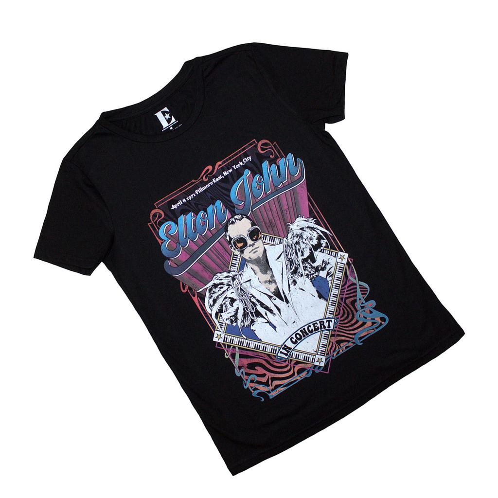 Элтон Джон Женская/Дамская Психоделическая Винтажная Футболка