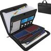 Fireproof Expanding File Folder Zipper Closure Waterproof Accordion File Organizer Space Saving Multi Pockets A4 Files Briefcase