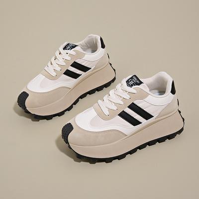 Мода CRLAYDK Мода Женские Нескользящие Туфли на Платформе для Ходьбы Повседневные Кроссовки для Увеличения Роста Удобные На Шнуровке Стильные Теннисные